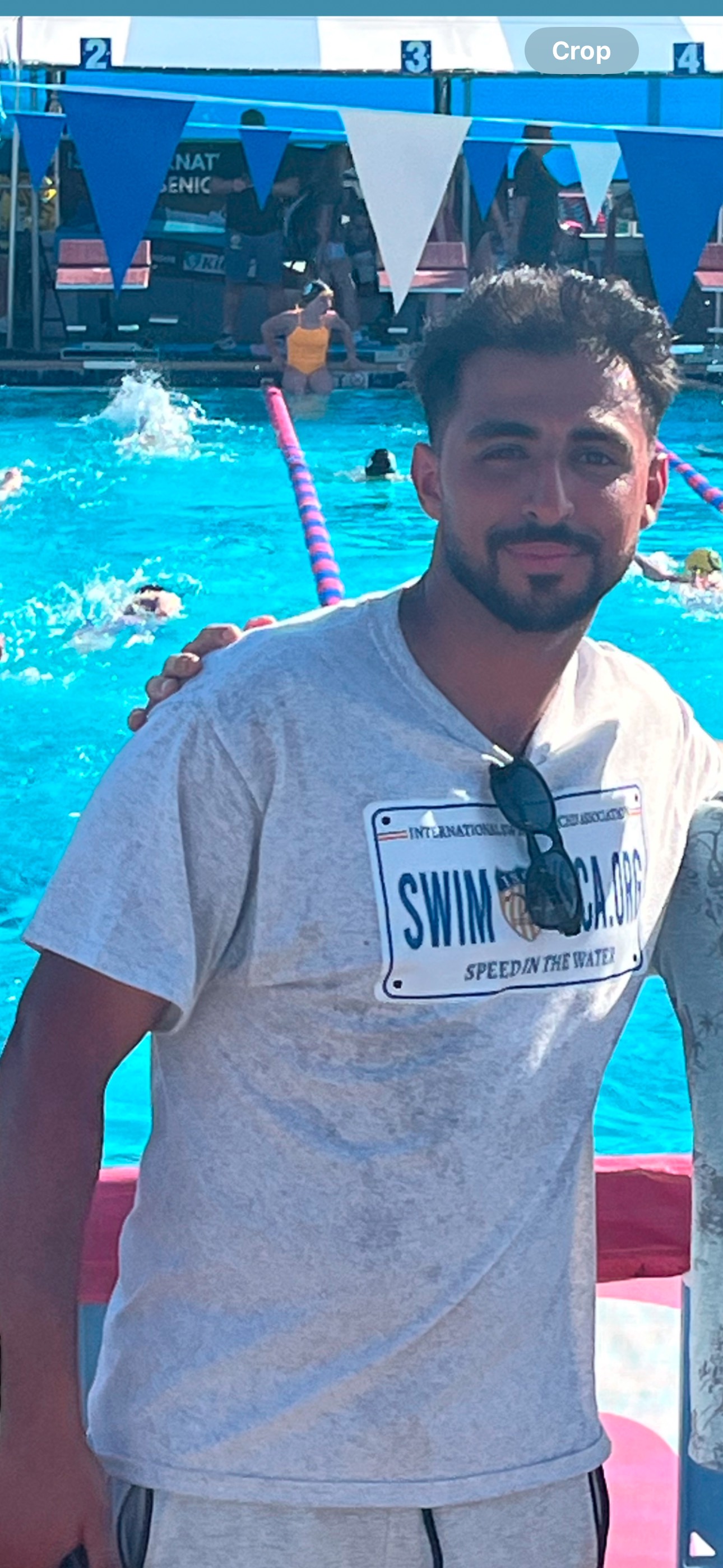 Coach Ibrahem Hassan at the pool